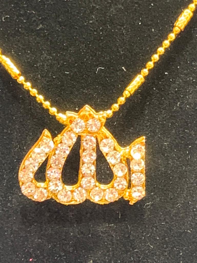 Gold Plated 'TRISHUL' Pendant Necklace