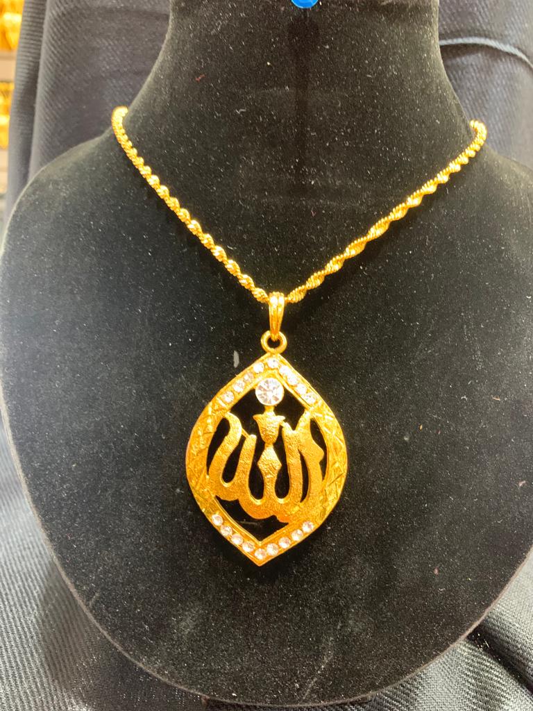 Gold Plated 'TRISHUL' Pendant Necklace NK 141
