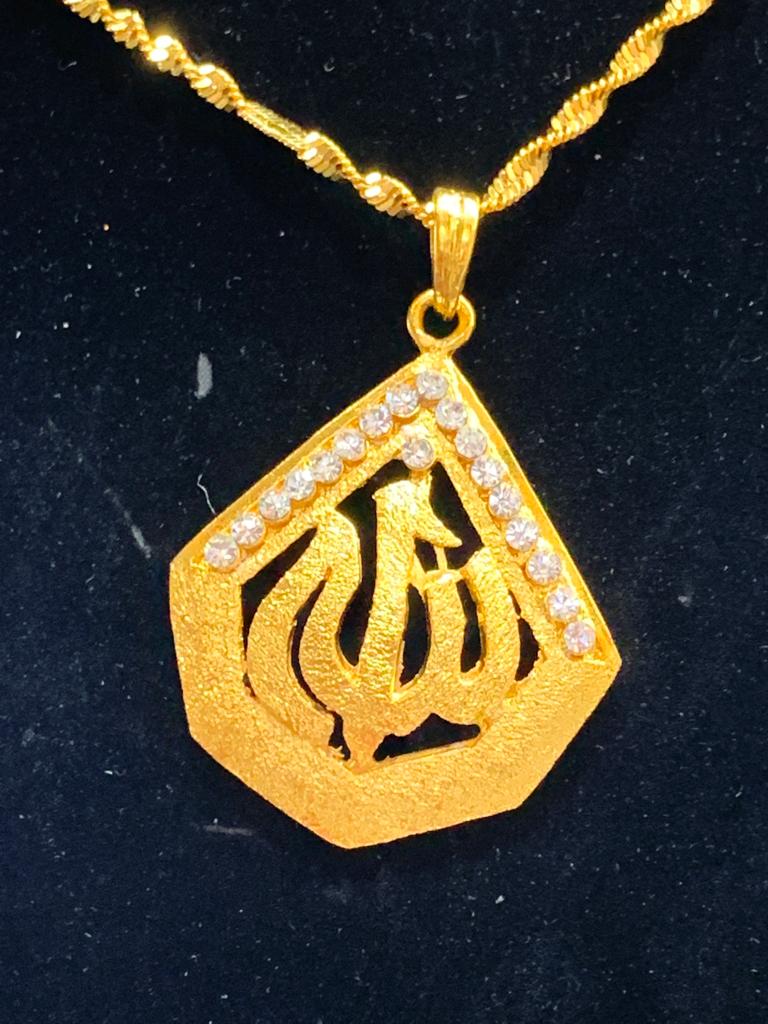Gold Plated 'TRISHUL' Pendant Necklace NK 142
