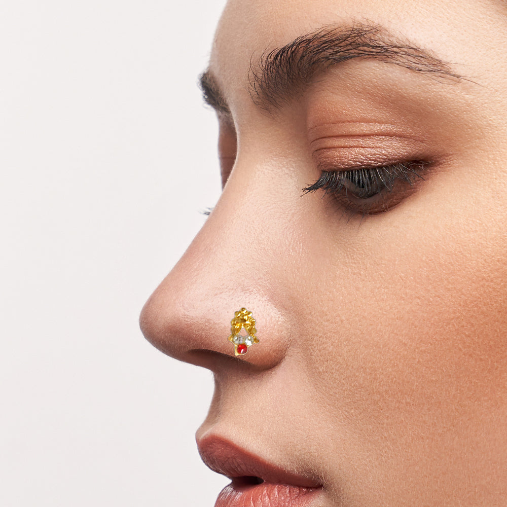 8MM Gold Plated Nose Ring NR 2009