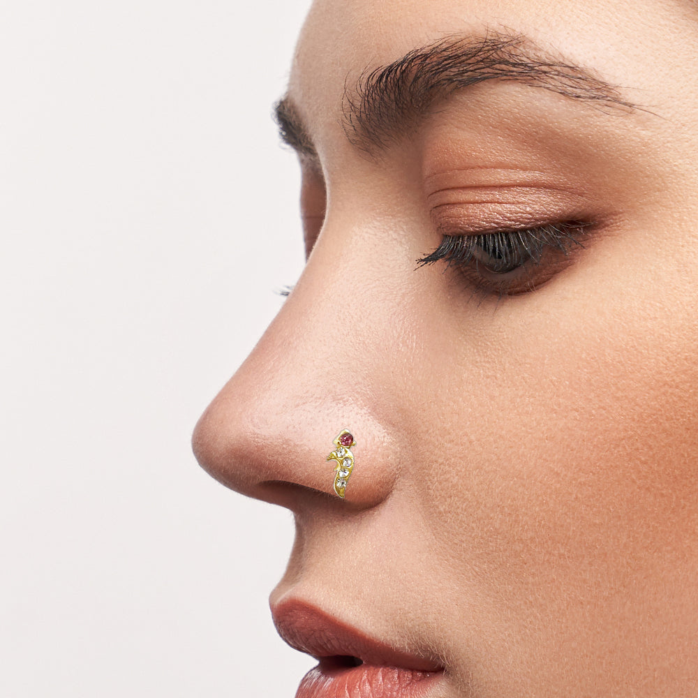 8MM Gold Plated Nose Ring NR 2029