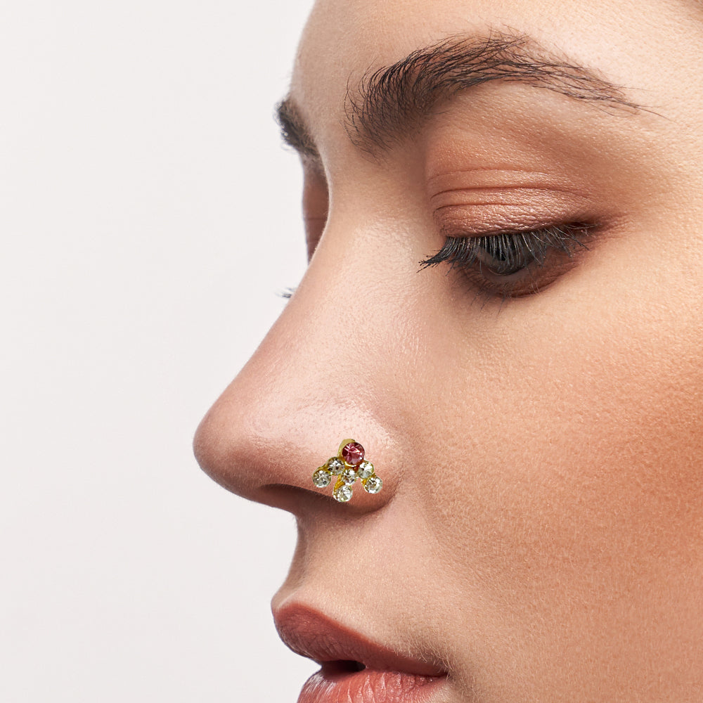 8MM Gold Plated Nose Ring NR 2044