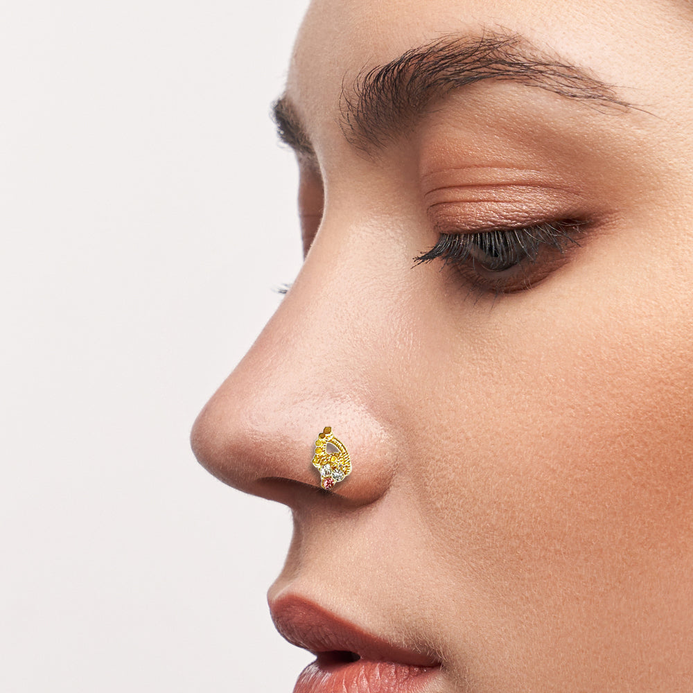 8MM Gold Plated Nose Ring NR 2064