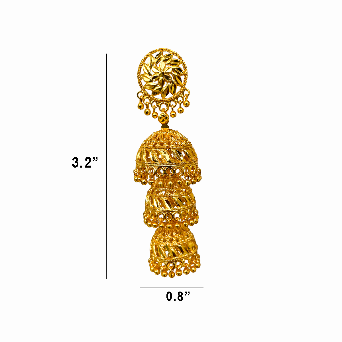 Gold Plated Jhumki Earrings KE 16